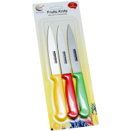 Set 3 cutite cu maner color 21 cm
